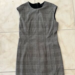 Brooks Brothers A-Line Plaid Printed Round Neck Dress